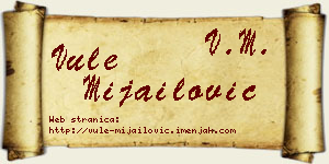 Vule Mijailović vizit kartica